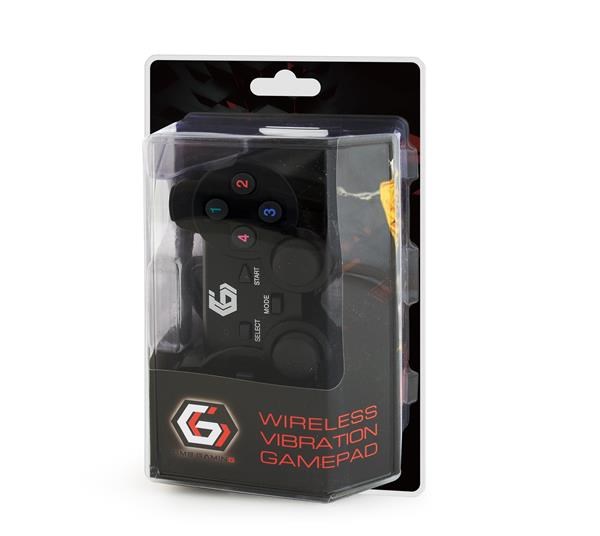 GEMBIRD gamepad JPD-WDV-01,  vibrační,  bezdrátový,  PC/ PS2/ PS3,  USB4 