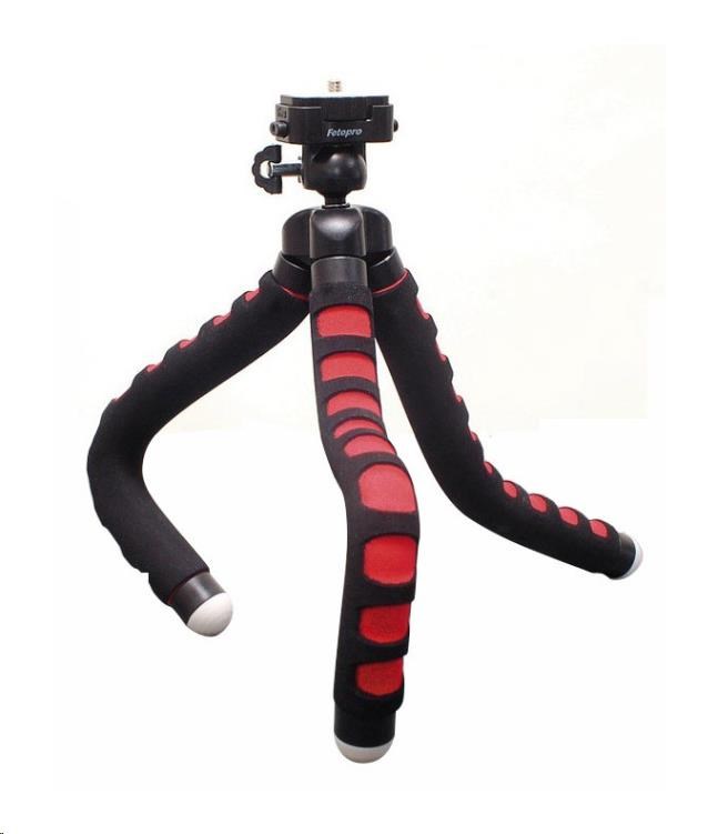 Braun Ministativ FLEXI 1 (27 cm,  169 g,  max.0, 8kg,  kul.hlava,  černý/ červený)0 