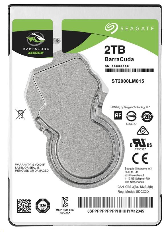 SEAGATE HDD 2TB BARRACUDA,  2.5