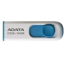 ADATA Flash Disk 64GB C008,  USB 2.0 Klasická,  biela0 