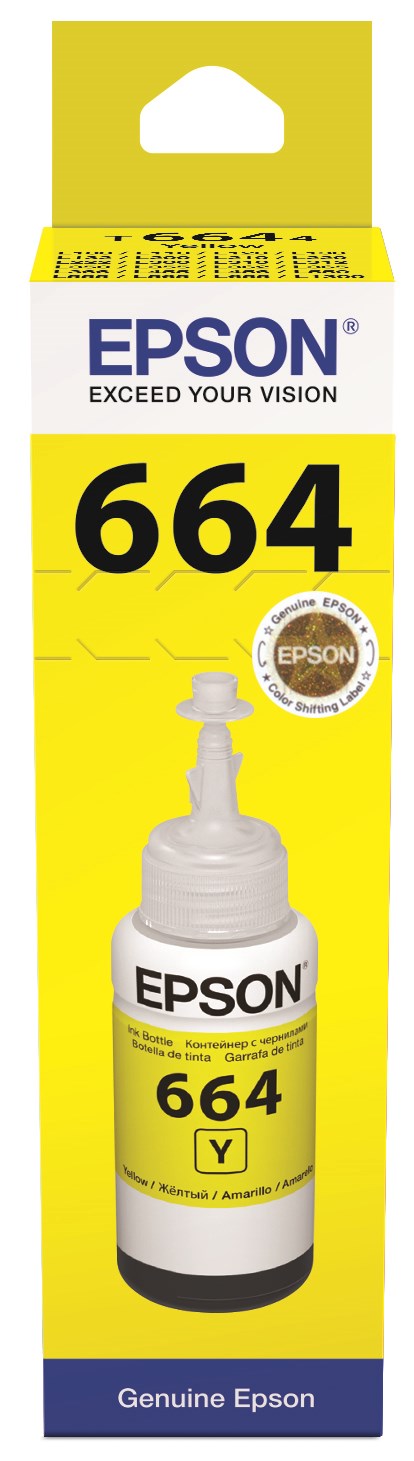 T6644 Žltá nádobka na atrament EPSON 70 ml pre L100/ L200/ L550/ L1300/ L355/ 3650 