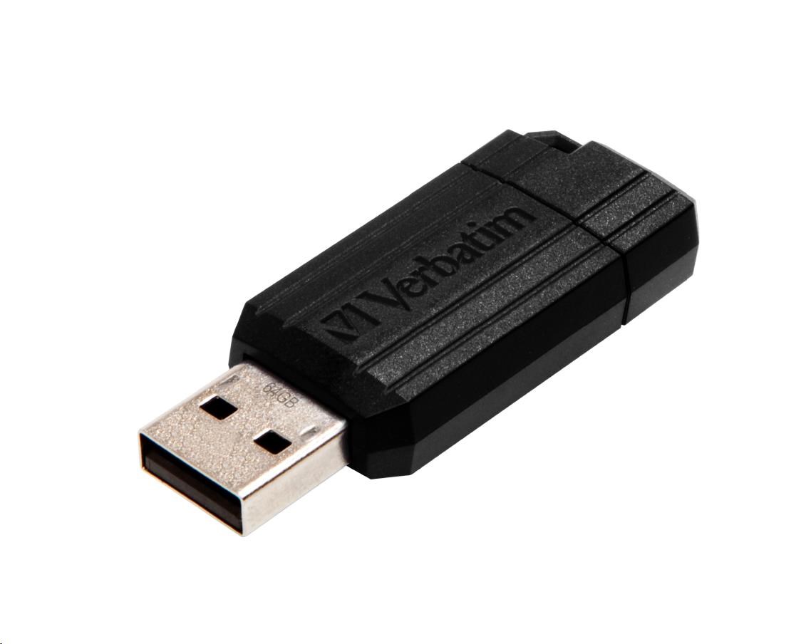 VERBATIM Flash Disk 64GB USB 2.0 Store "n" Go PinStripe,  čierna1 