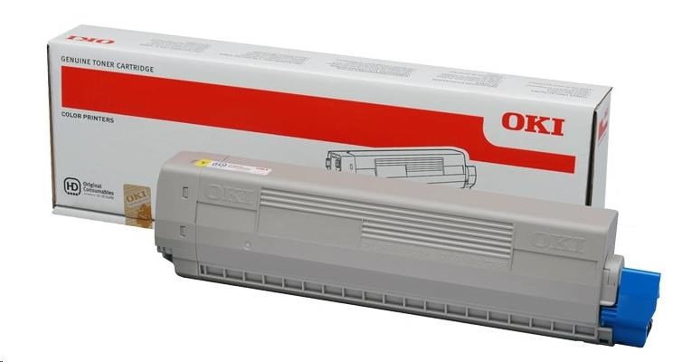 Žltý toner OKI pre C822 (7 300 strán)0 