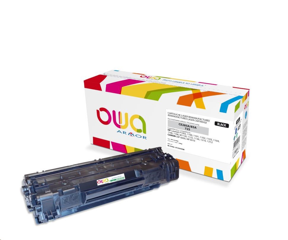 OWA Armor toner pre HP Laserjet P1002,  1100,  1102,  M1130,  1132,  1136,  1210,  1212,  1600 strán,  CE285A,  čierna/ čierna0 