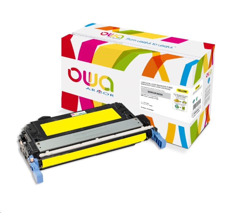 OWA Armor toner pre HP Color Laserjet 4700,  10000 strán,  Q5952A,  žltá/ žltá0 