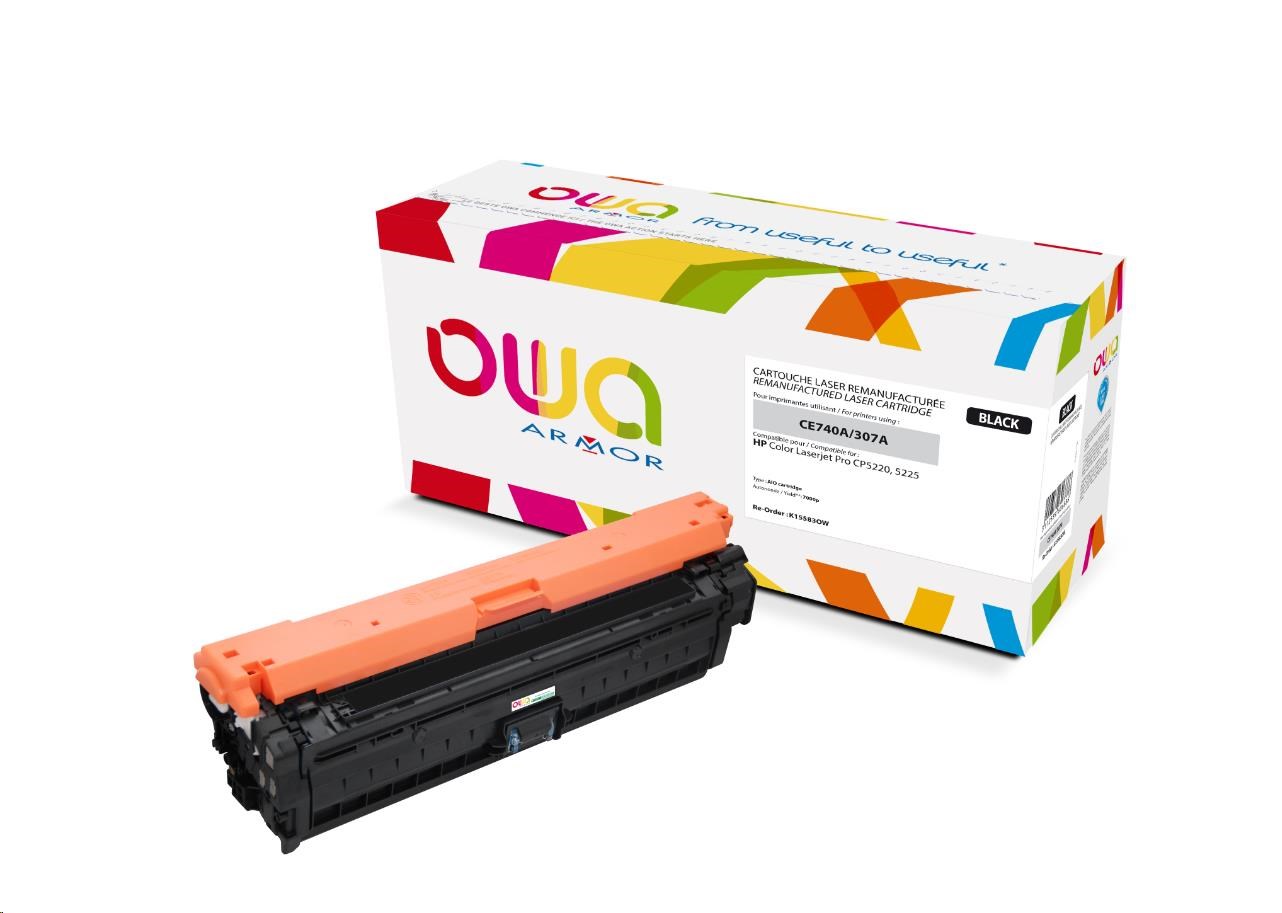 OWA Armor toner pre HP Color Laserjet CP5220,  5225,  7000 strán,  CE740A,  čierna/ čierna0 