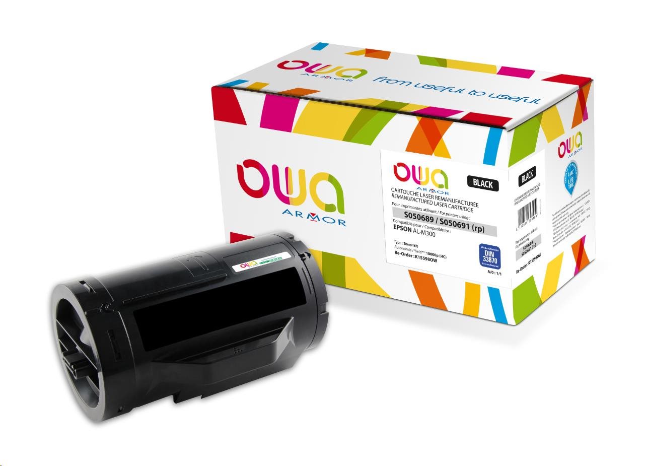 OWA Armor toner pre EPSON AL M300,  10000 strán,  C13S050691,  čierna/ čierna0 