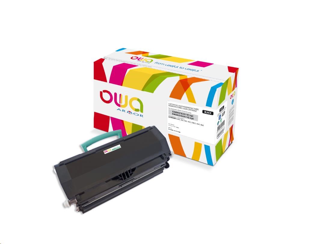 OWA Armor toner pre LEXMARK E260,  360,  460,  462,  X463,  464,  466,  3500 strán,  E260A11E,  čierna/ čierna0 