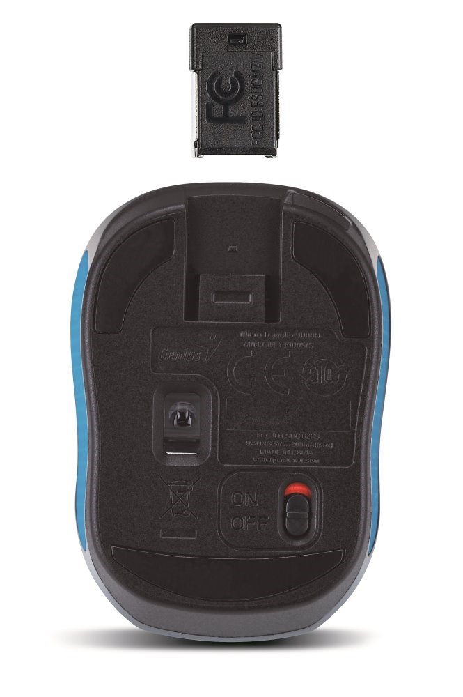 Myš GENIUS MicroTraveler 9000R V3/  1200 dpi/  bezdrôtová/  dobíjacia/  čierna a modrá1 