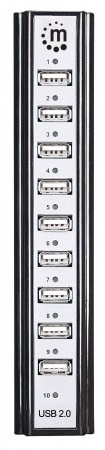 MANHATTAN Hi-Speed USB 2.0 Stolný rozbočovač, 10 portov2 