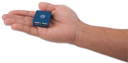 MANHATTAN USB 2.0 Micro Hub,  4 porty,  napájanie zbernice5 