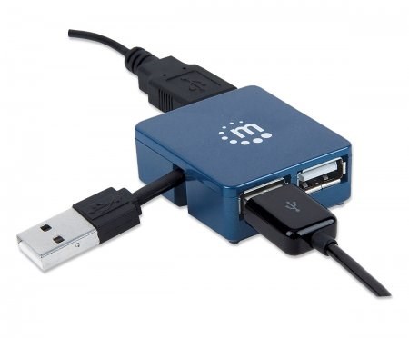MANHATTAN USB 2.0 Micro Hub,  4 porty,  napájanie zbernice0 