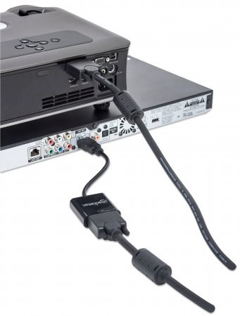MANHATTAN Prevodník HDMI na VGA (HDMI samec na VGA samica, čierny, Polybag)3 