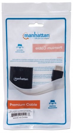 MANHATTAN Prevodník HDMI na VGA (HDMI samec na VGA samica, čierny, Polybag)5 