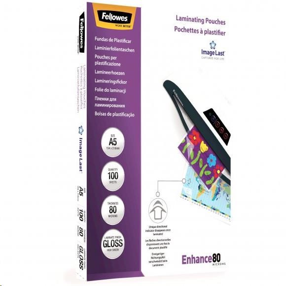 Laminovacia fólia Fellowes A5 80 mic ImageLast,  balenie 100 ks0 