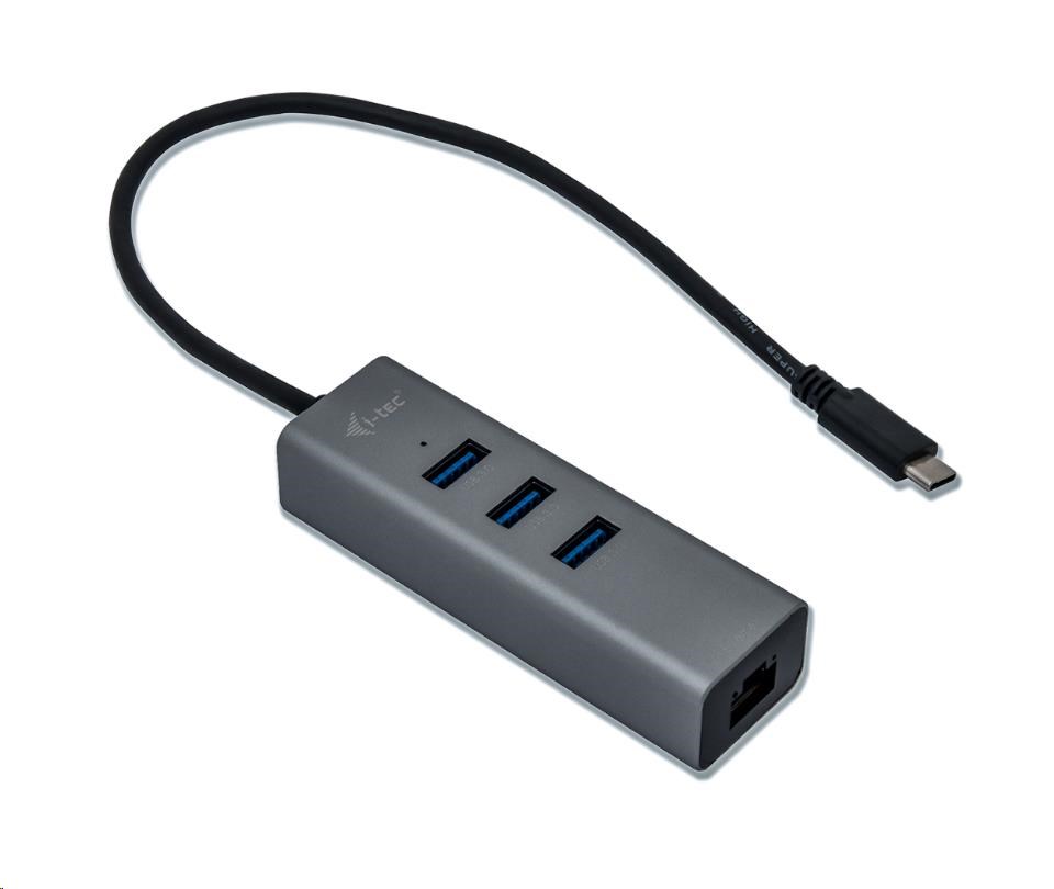 iTec USB-C Metal 3-portový HUB s adaptérom Gigabit Ethernet0 