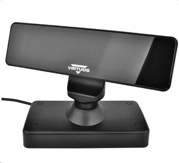 Virtuos VFD zákaznícky displej Virtuos FV-2030B 2x20 9mm,  USB,  čierny2 
