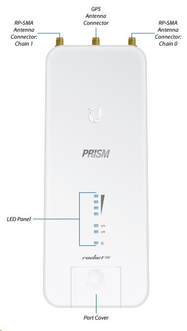 UBNT airMAX Rocket2 AC [airPRISM,  AP/ Klient,  2.4GHz,  airMAX ac,  27dBm,  2xRSMA,  1xGPS]2 