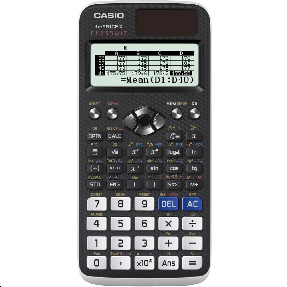 CASIO kalkulačka FX 991 CE X,  černá,  školní0 