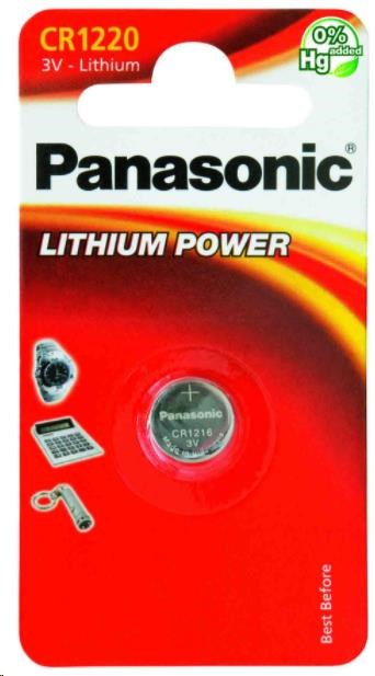 PANASONIC Lithiová baterie (knoflíková) CR-1220EL/ 1B  3V (Blistr 1ks)0 