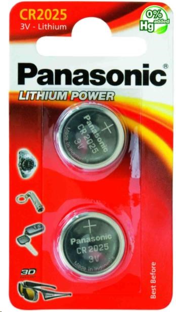 PANASONIC Lithiová baterie (knoflíková) CR-2025EL/ 2B  3V (Blistr 2ks)0 