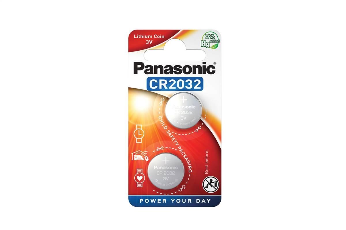 PANASONIC Lithiová baterie (knoflíková) CR-2032EL/ 2B  3V (Blistr 2ks)0 