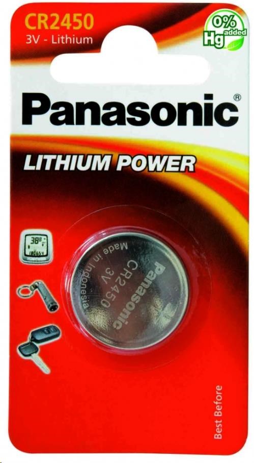 PANASONIC Lithiová baterie (knoflíková) CR-2450EL/ 1B  3V (Blistr 1ks)0 