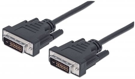 MANHATTAN kábel DVI-D Dual Link Male na DVI-D Dual Link Male,  čierny,  1.8 m2 