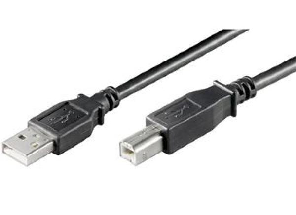 PremiumCord Kabel USB 2.0, A-B, 2m, černý