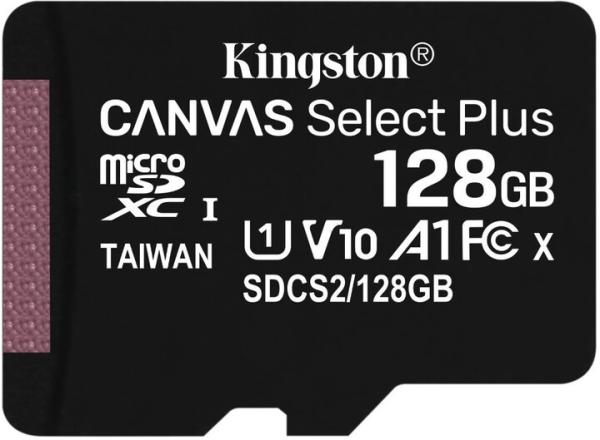Kingston Canvas Select Plus A1/ micro SDXC/ 128GB/ 100MBps/ UHS-I U1 / Class 10