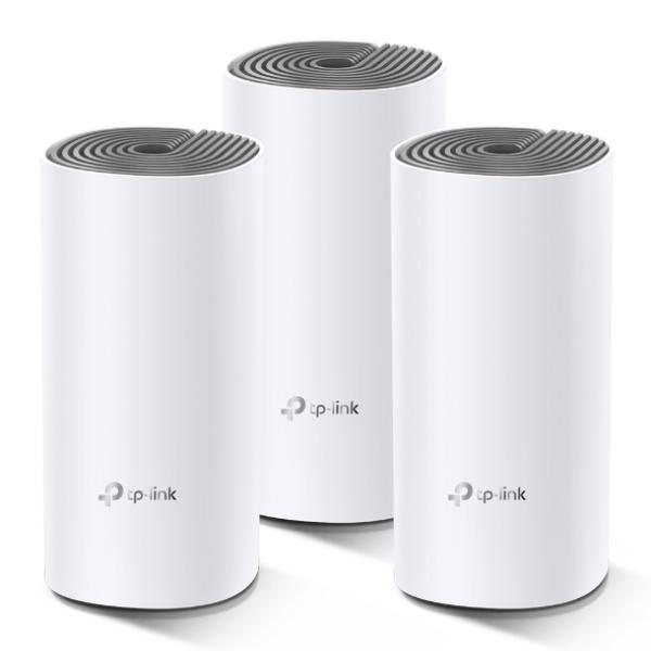 TP-Link AC1200 Whole-home Mesh WiFi System Deco E4 (3-pack), 2x10/ 100 RJ45