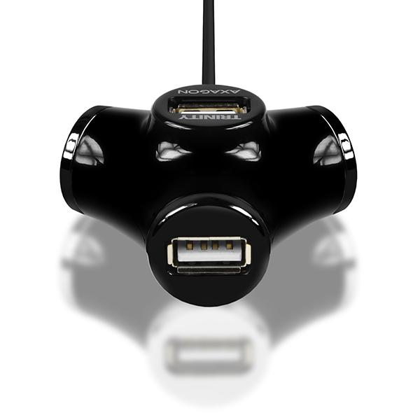 AXAGON HUE-X3B, 4x USB2.0 TRINITY hub, černý7