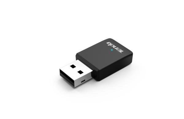 Tenda U9 WiFi AC650 USB adaptér, 633 Mb/ s (433 + 200 Mb/ s), 802.11 ac/ a/ b/ g/ n, OS Win XP/ 7/ 8/ 10/ 112