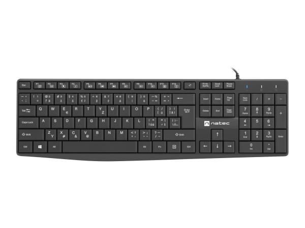 Natec klávesnica Nautilus 2/ Drôtová USB/ CZ- SK layout/ Čierna