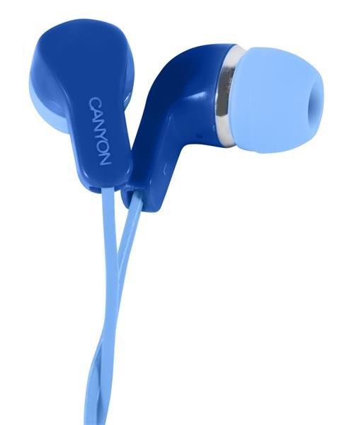 Canyon EPM-02, slúchadlá do uší, pre smartfóny, integrovaný mikrofón a ovládanie, modré