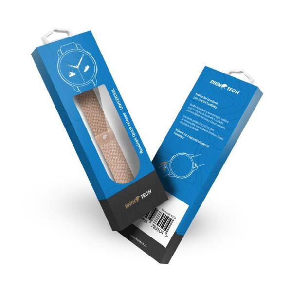 RhinoTech univerzální řemínek milánský tah Quick Release 22mm růžovo-zlatý2
