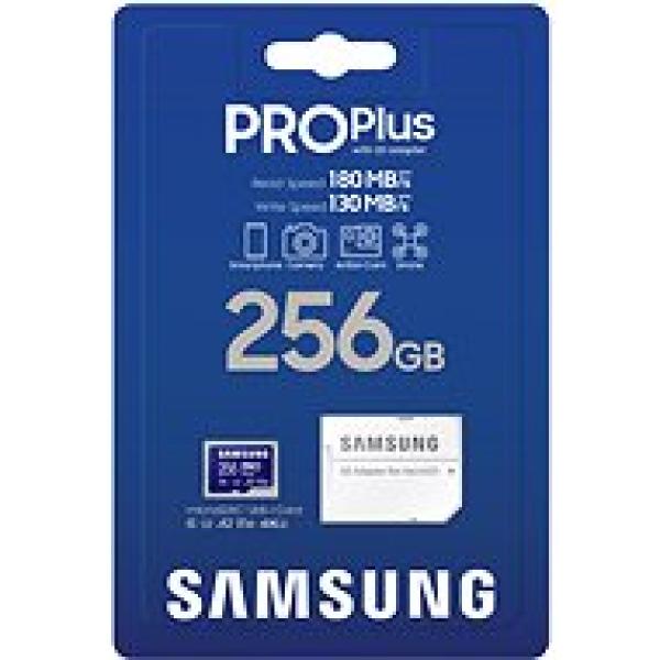 Samsung/ micro SDXC/ 256GB/ 180MBps/ Class 10/ + Adaptér/ Modrá2