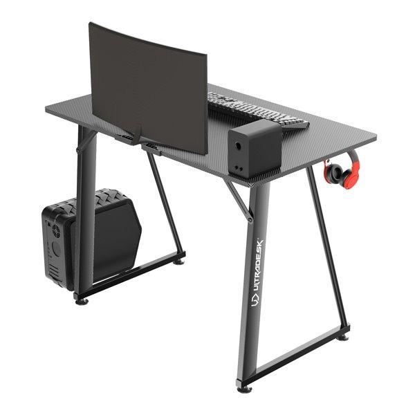 ULTRADESK Herný stôl ENTER V2, 100x60 cm, 75cm, s držiakom na slúchadlá a pitie, kompaktná veľkosť3