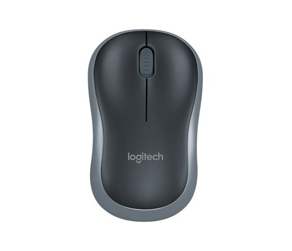 Logitech M185 nano/ Kancelárska/ Optická/ 1 000 DPI/ Bezdrôtová USB/ Šedá
