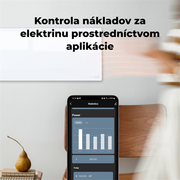 AENO AGH1S Premium Eco Smart Ohrievač, Biely, WI-FI, max 700W, Infra9