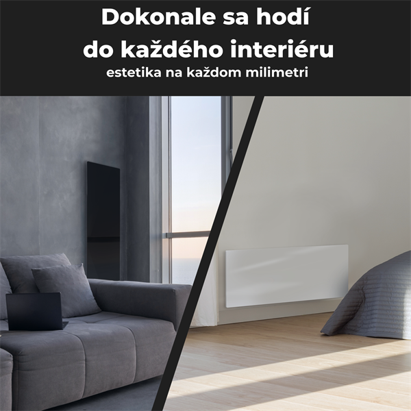 AENO AGH1S Premium Eco Smart Ohrievač, Biely, WI-FI, max 700W, Infra1
