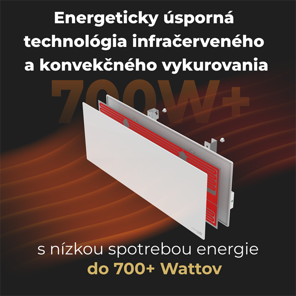 AENO AGH1S Premium Eco Smart Ohrievač, Biely, WI-FI, max 700W, Infra3
