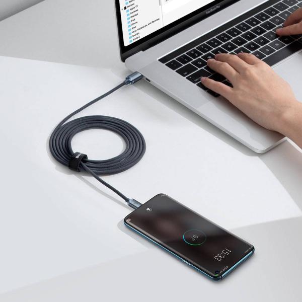 Baseus CAJY000701 Crystal Shine Series Dátový Kábel USB-C - USB-C 100W 2m Black4