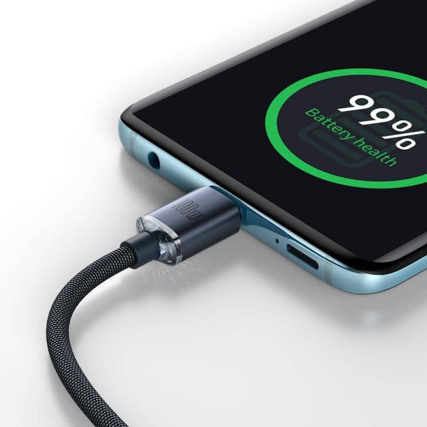 Baseus CAJY000701 Crystal Shine Series Dátový Kábel USB-C - USB-C 100W 2m Black6