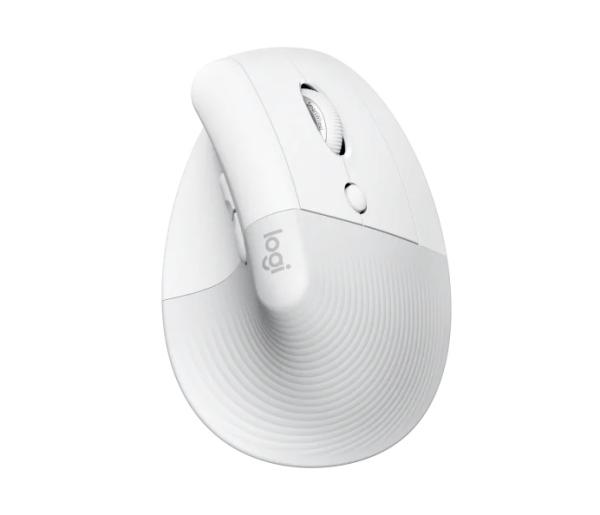 Logitech Lift/ Vertikální/ Optická/ USB + Bluetooth/ Světle šedá