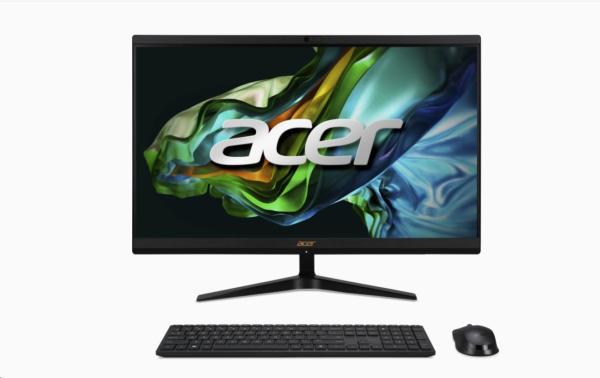 ACER PC AiO AspireC24-1800, i3-1305U,23,8&quot; FHD,8GB,512GB M.2 SSD,IrisXe,ESHELL,USB KB+mouse,black