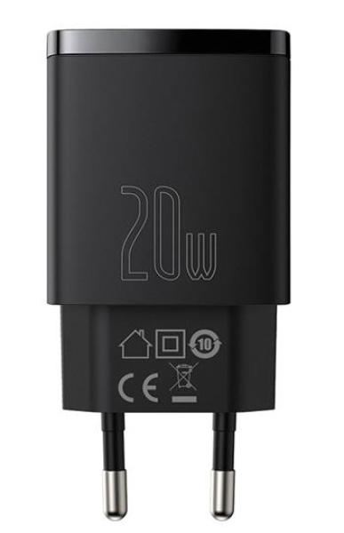 Baseus CCXJ-B01 Compact Quick Nabíječka USB/ USB-C 20W Black