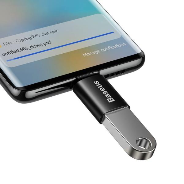 Baseus ZJJQ000001 Ingenuity Mini OTG Adaptér z USB-A na USB-C Black4