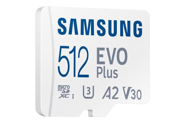 Samsung EVO Plus/ micro SDXC/ 512GB/ UHS-I U3 / Class 10/ + Adaptér/ Biela1