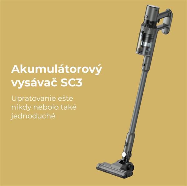 AENO Tyčový vysavač SC3, turbo kefa s LED svetlom, umyvatelny filter, 1